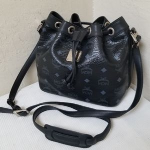 MCM Bucket Black Small Style Shoulder Bag